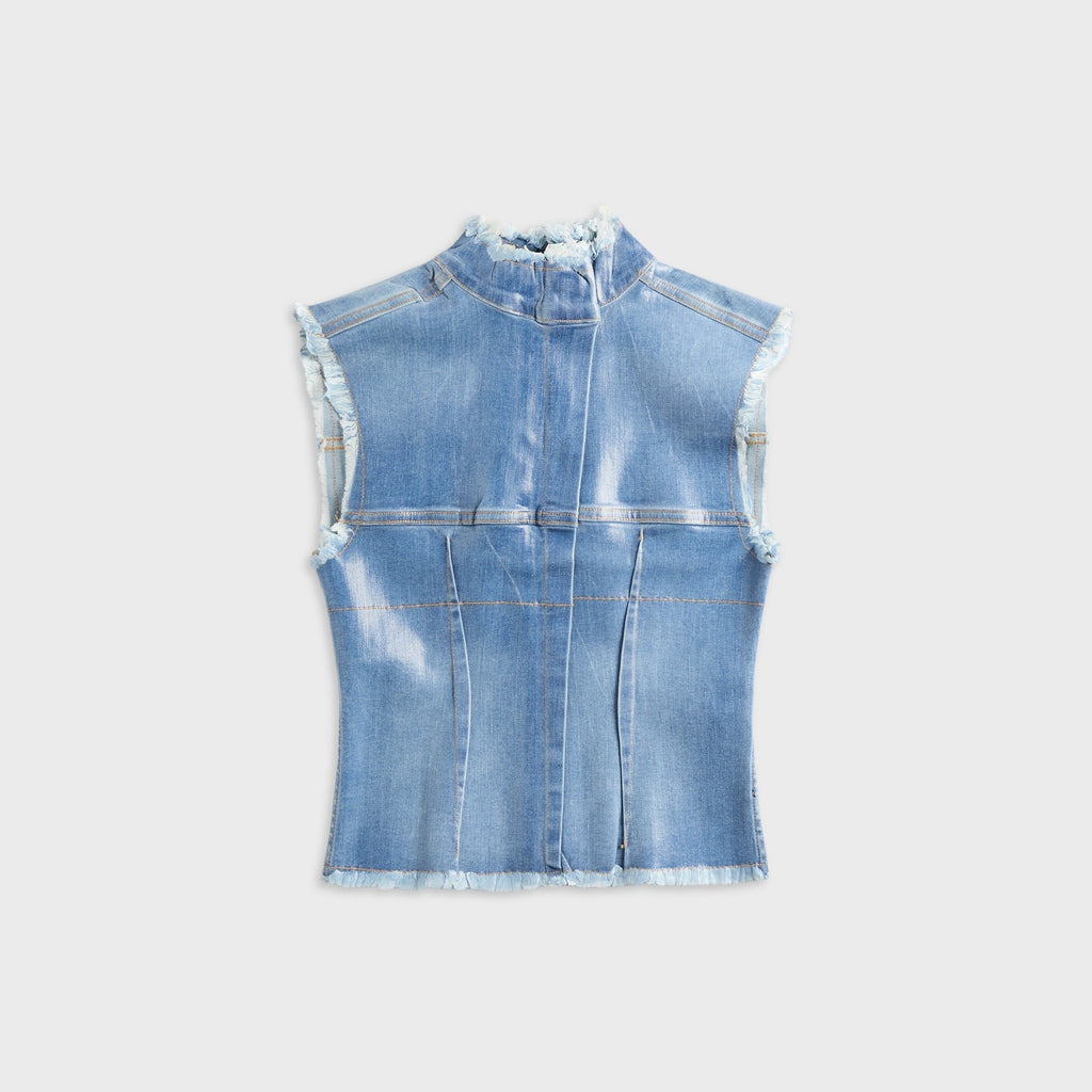 Ottolinger Glazed Denim Zip Top - Blue