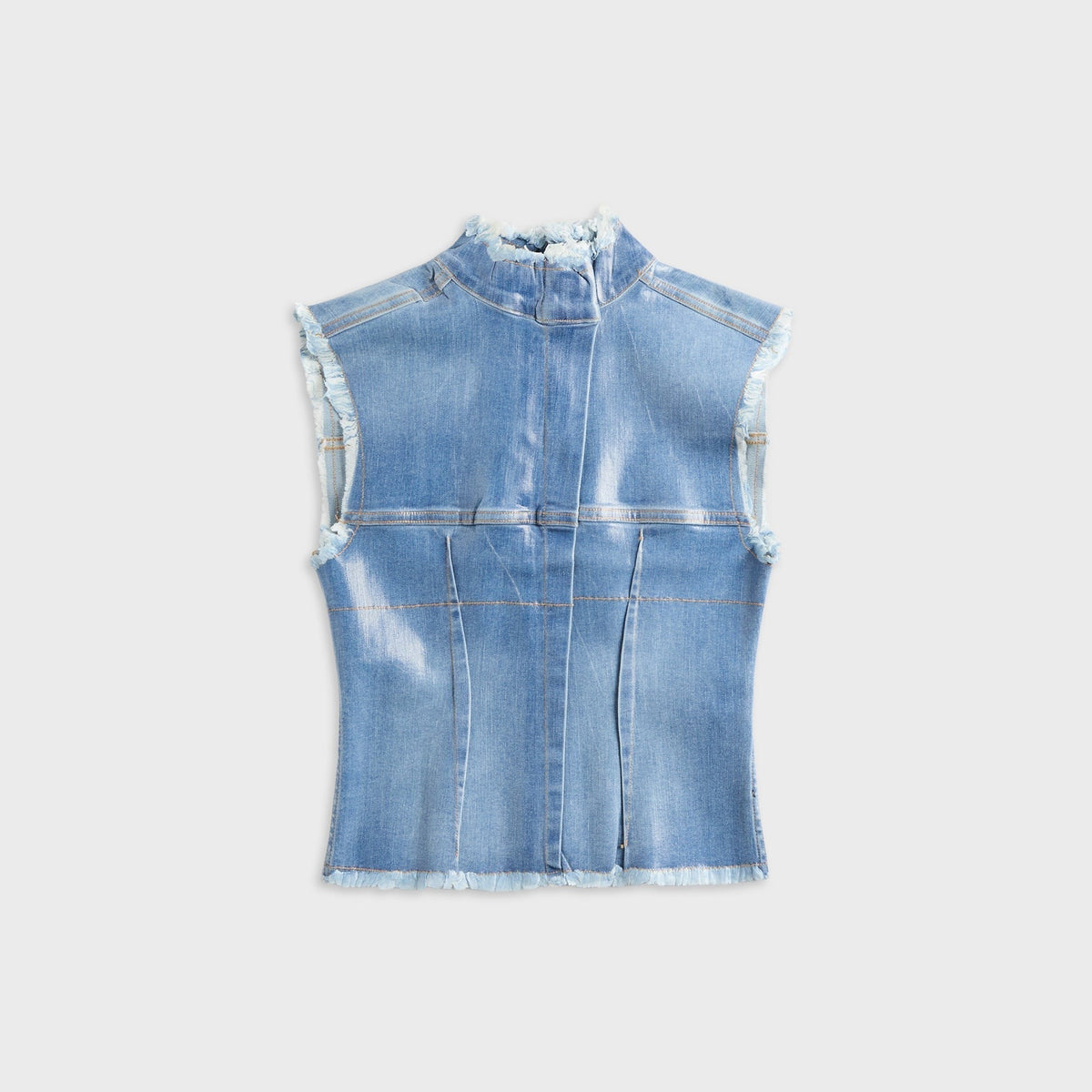 Ottolinger Glazed Denim Zip Top - Blue