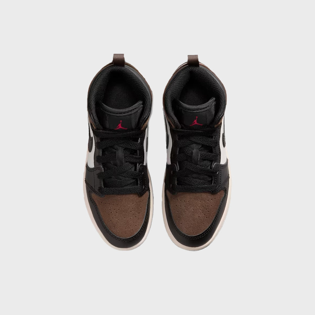 Jordan PS Jordan 1 Mid - Black / Palomino / University Red / Phantom