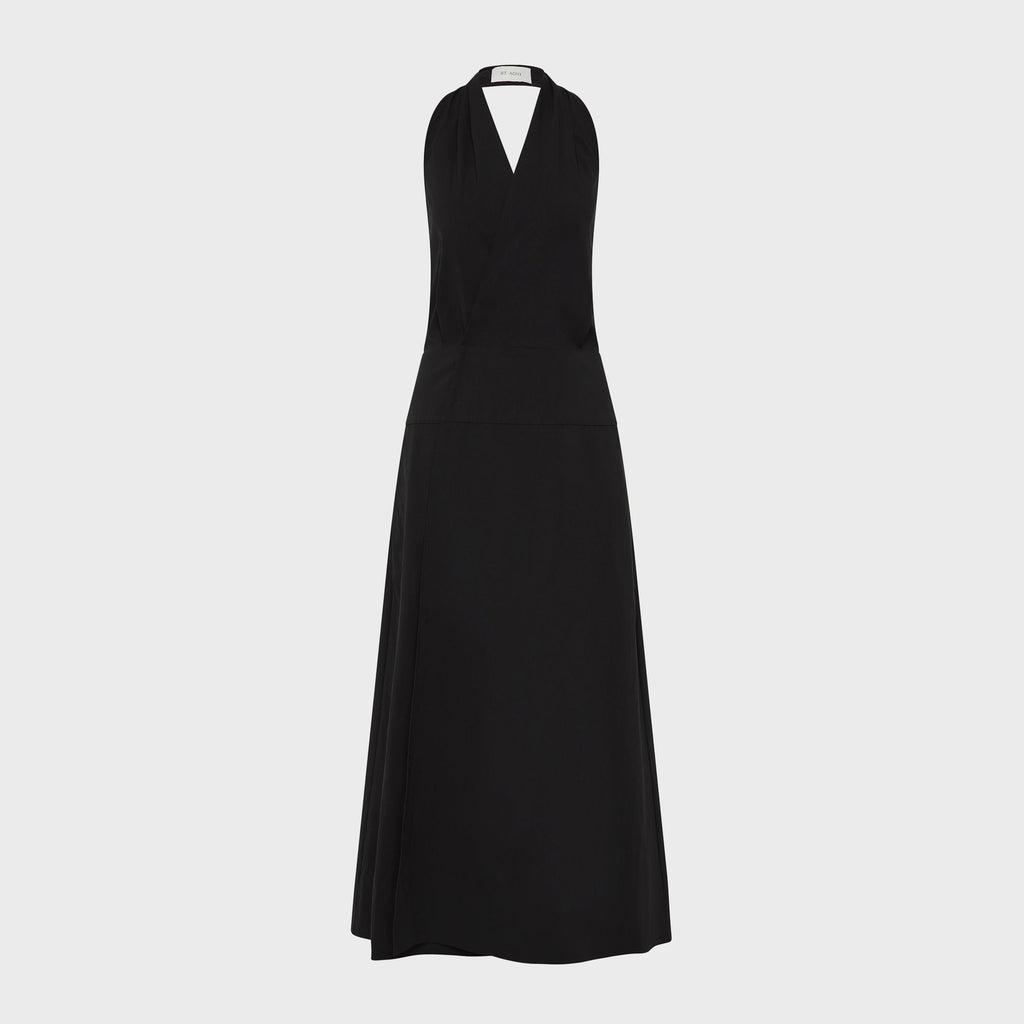 St. Agni Halter Wrap Dress - Black