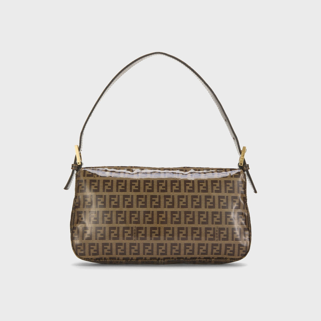 WGACA Fendi Vinyl Baguette Bag - Brown
