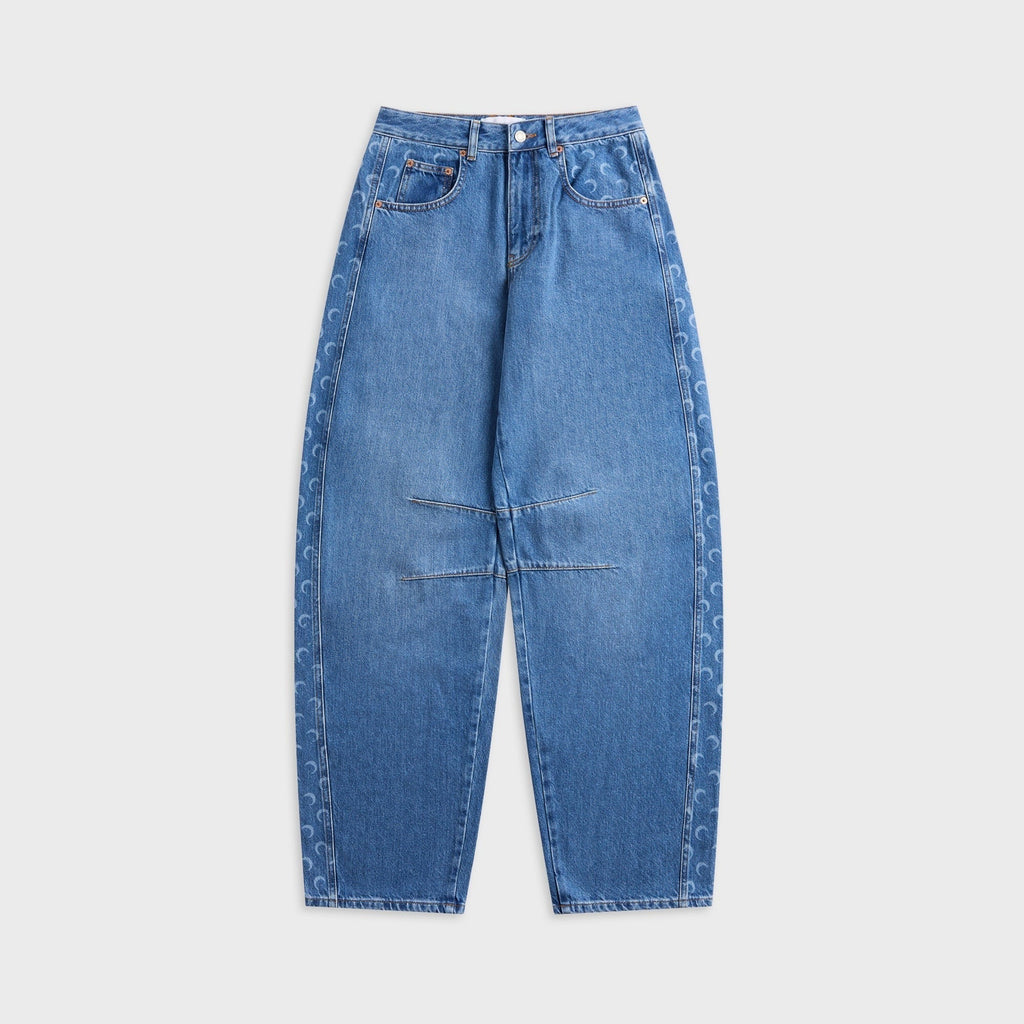 Marine Serre Baggy Jeans - Light Blue