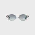 Vintage Frames Knowledge 24KT White Gold Sunglasses - Charcoal Gradient