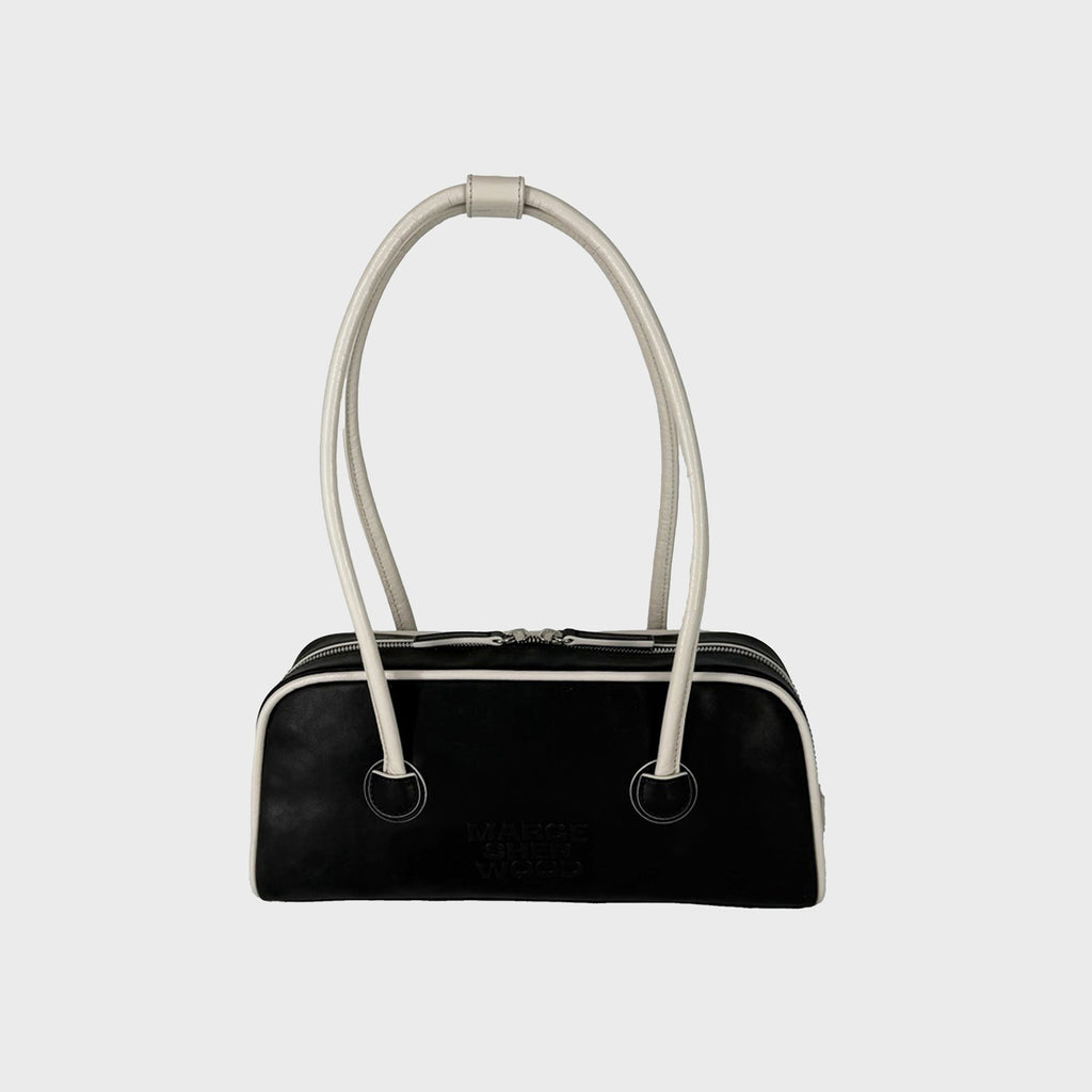 MARGESHERWOOD Soft Baguette Bag with Piping - Black