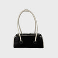MARGESHERWOOD Soft Baguette Bag with Piping - Black