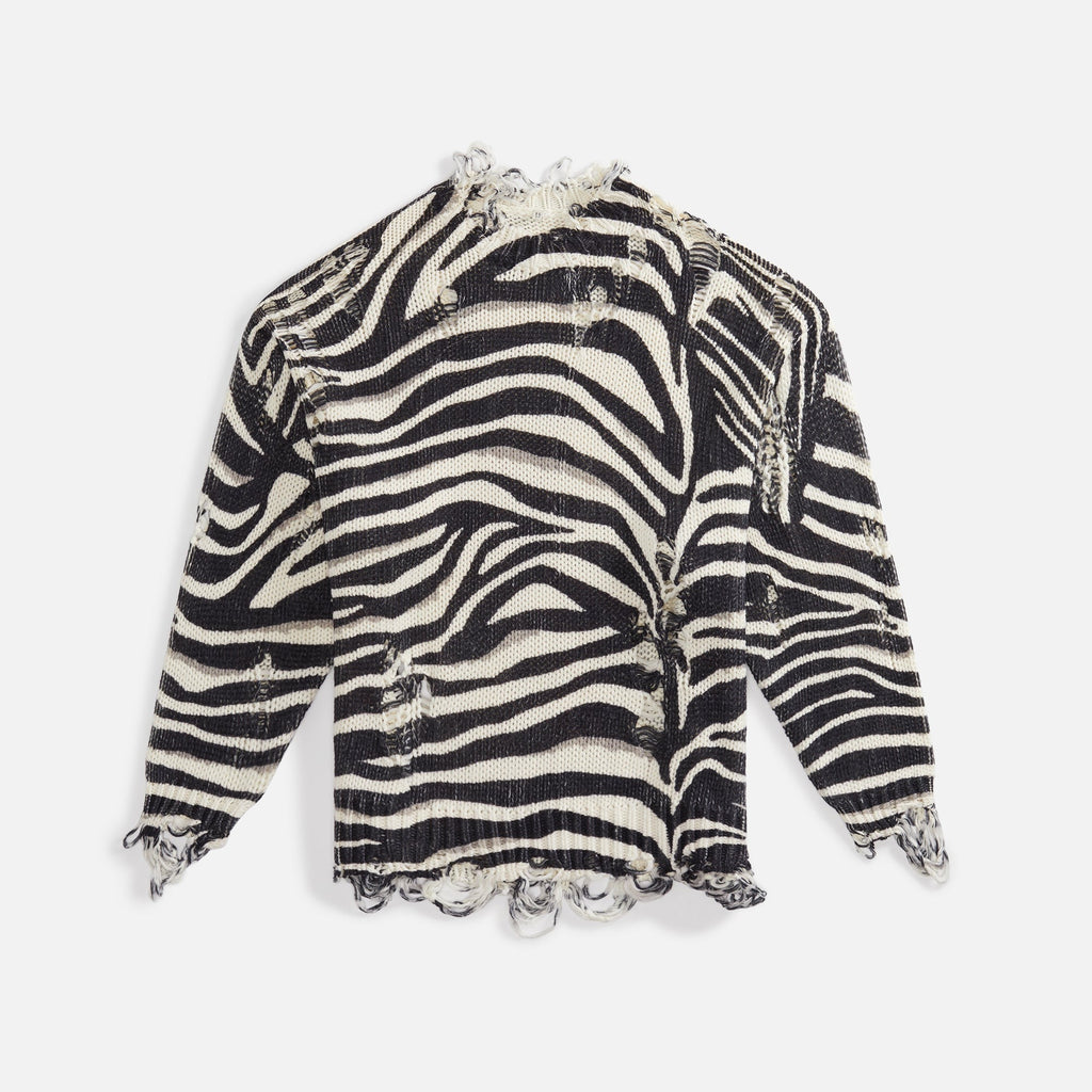 R13 Zebra Oversized Sweater - Zebra