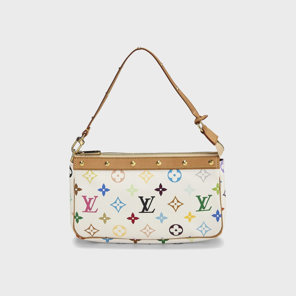 WGACA Louis Vuitton x Takashi Murakami Pochette Accessoires V2 Bag - White / Multi
