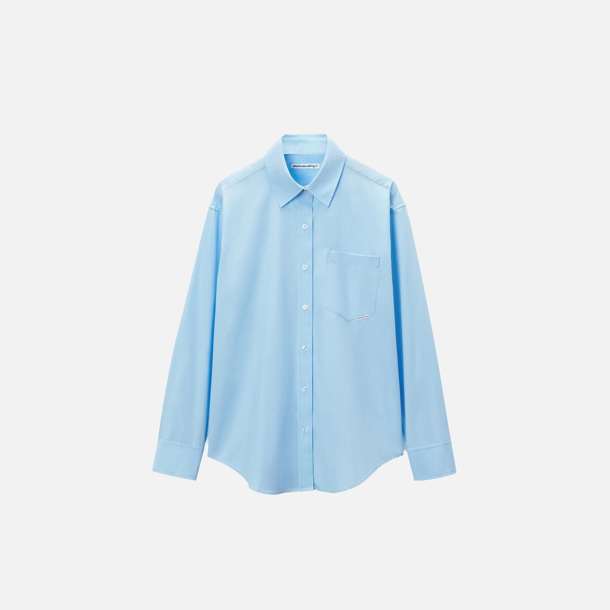 Alexander Wang Boyfriend Shirt With Logo - Blue