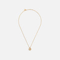 WGACA Dior CD Crystal Circle Necklace - Gold
