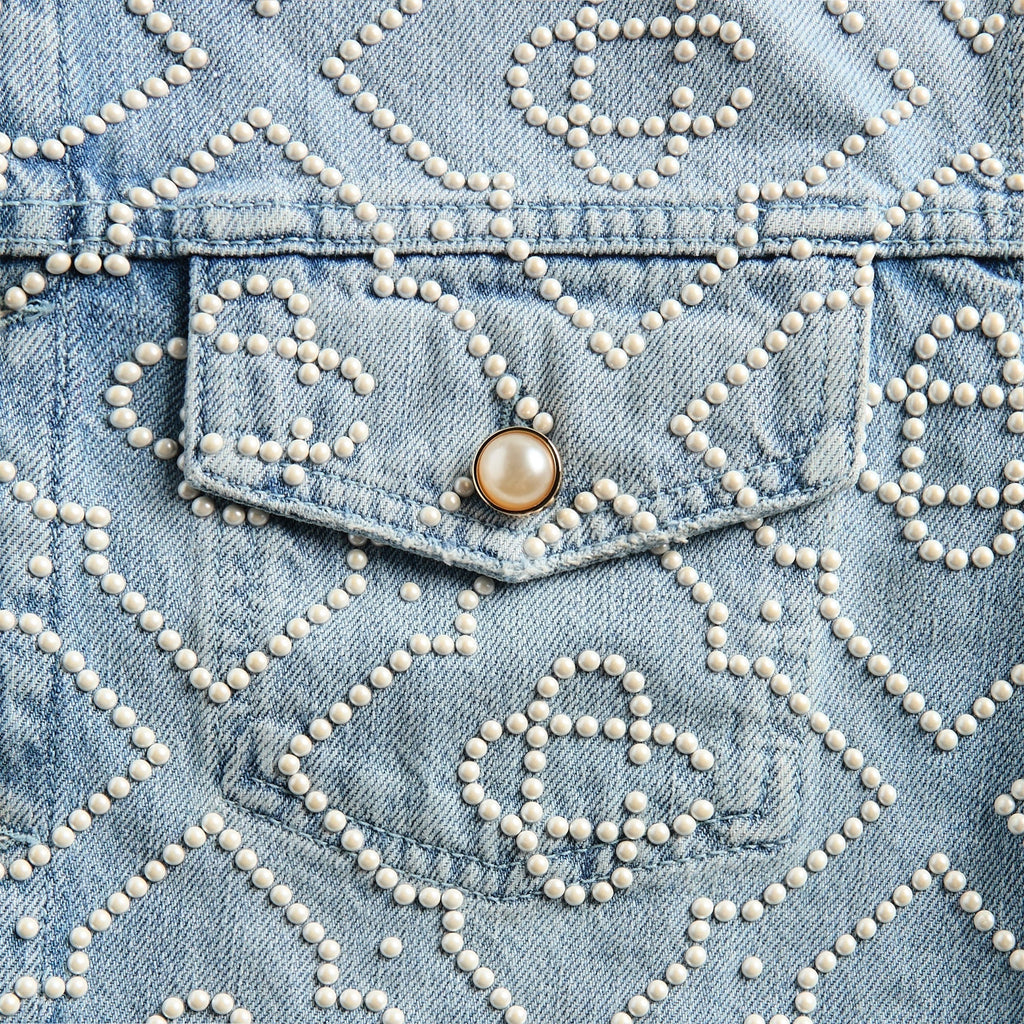 Casablanca Pearl Denim Jacket - Blue