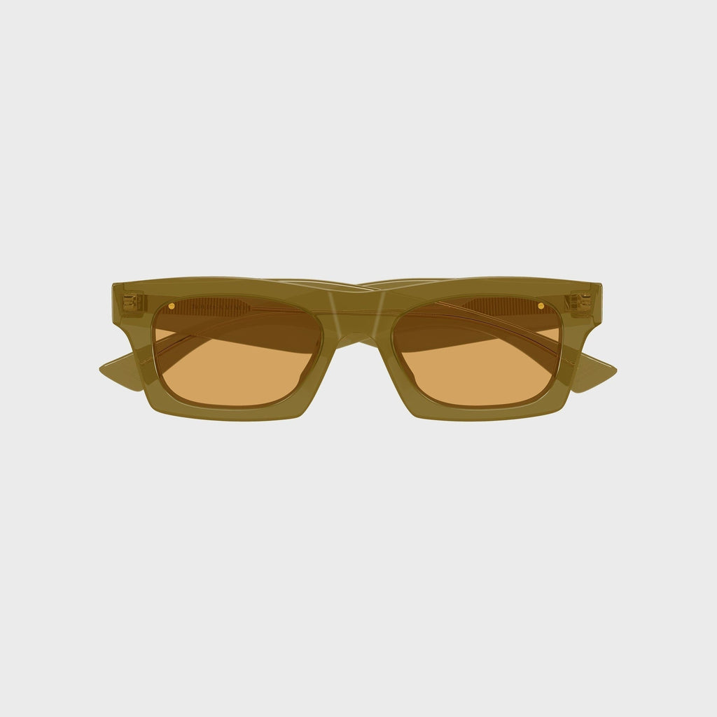 Bottega Veneta Acetate Square Sunglasses - Brown / Orange
