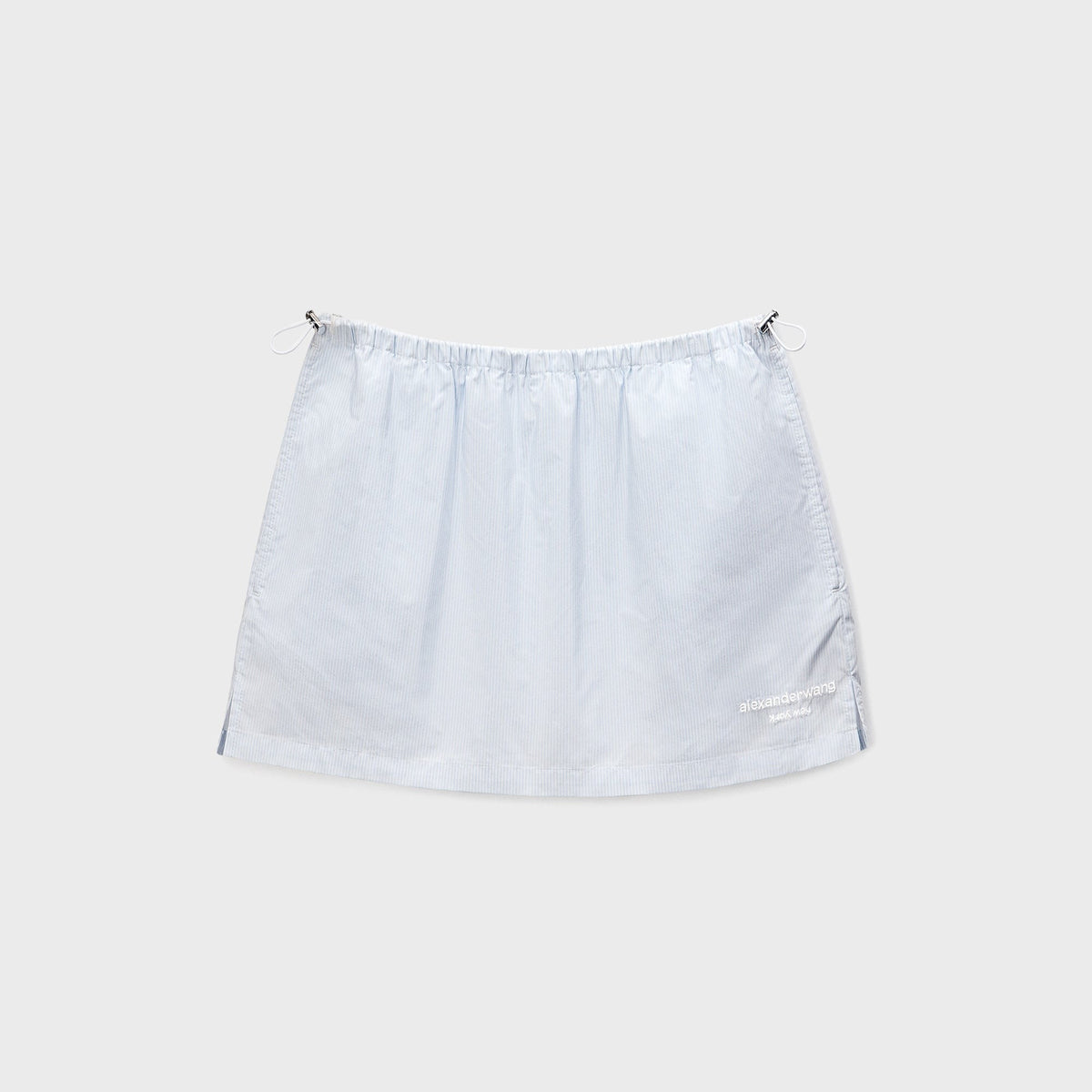 Alexander Wang Mid-Rise Mini Skort - White / Blue Stripe