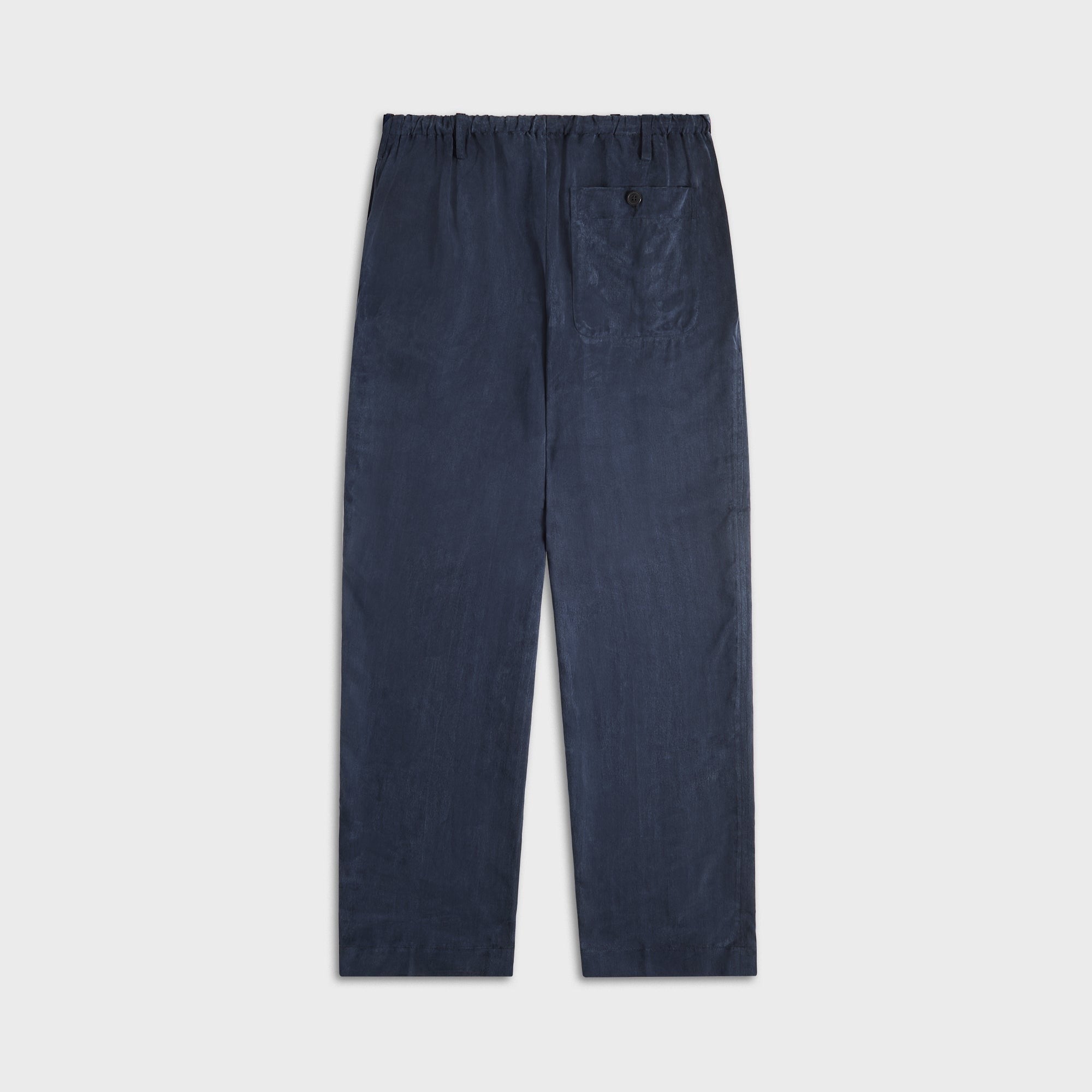 Dries Van Noten Sand Washed Cupro Pant - Navy