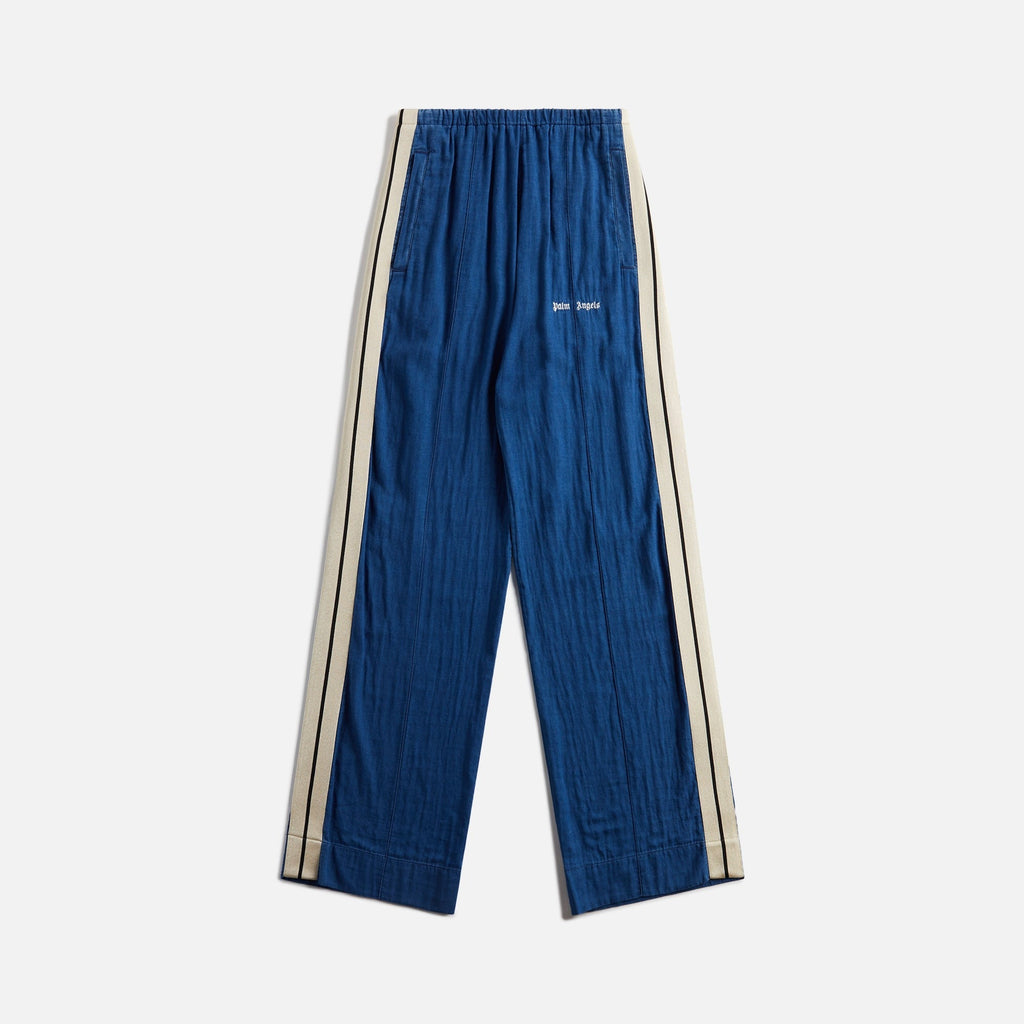 Palm Angels Chambray Track Pant - Indigo / Off-White