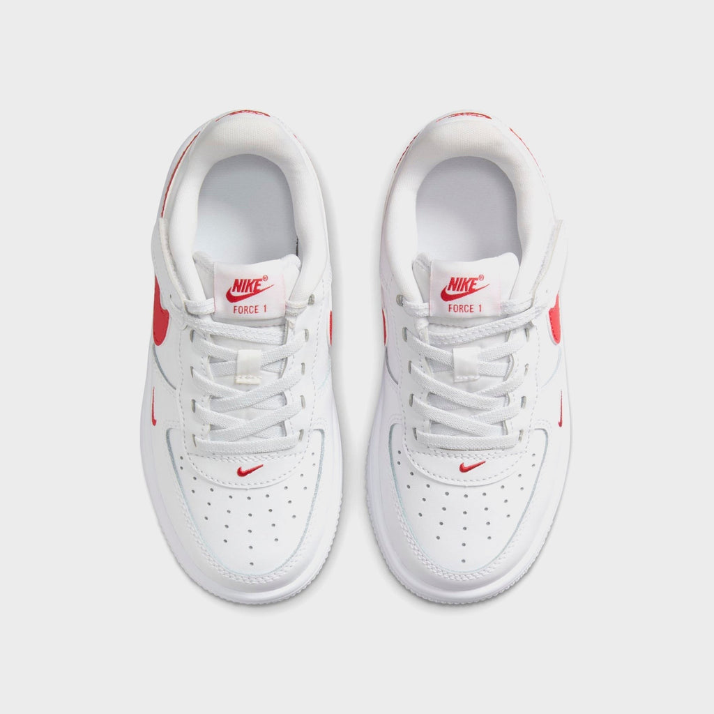 Nike PS Force 1 Low Easyon Stretch Lace Casual - White / University Red