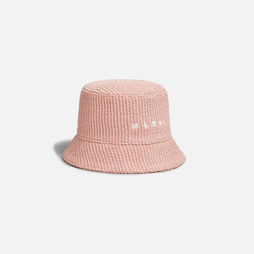 Marni Raffia Bucket Hat - Quarz