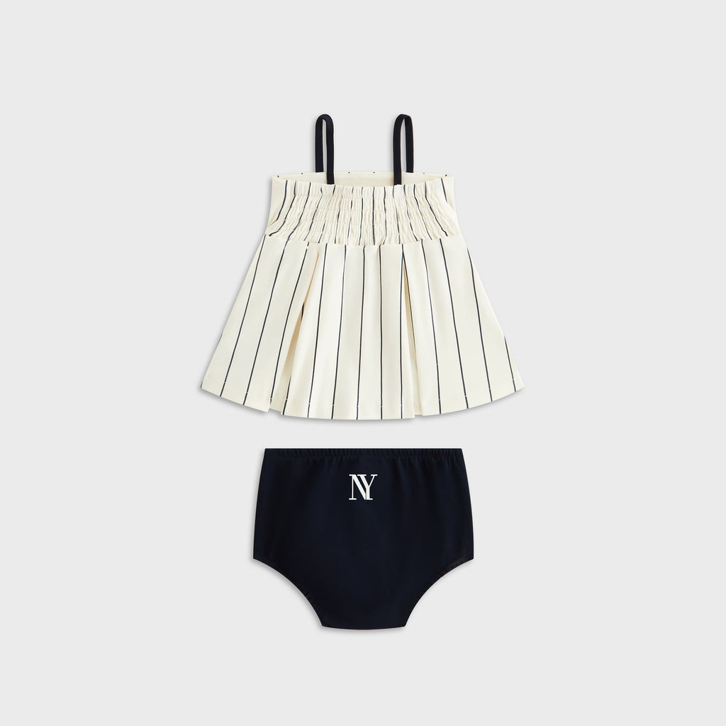 Kith Baby Pinstripe Baseball Dress Bloomer Set - Silk