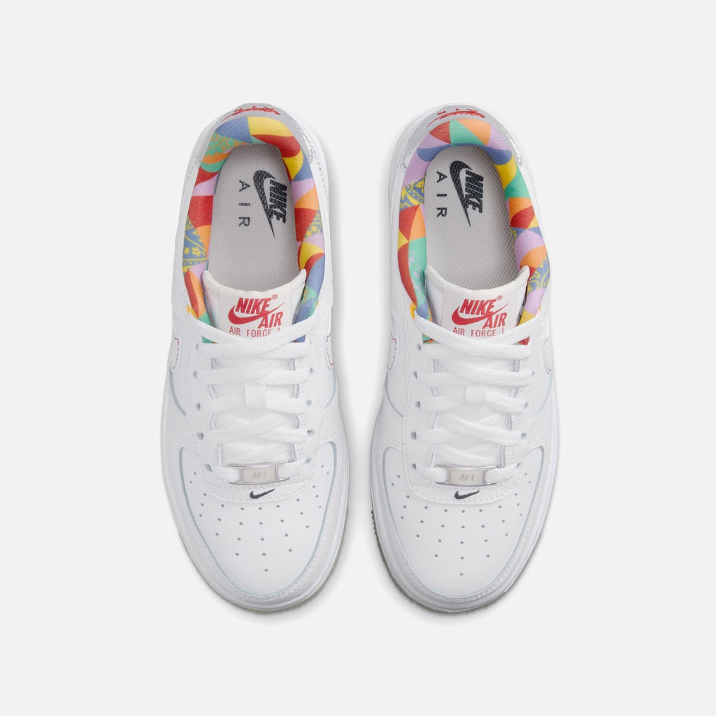 Nike GS Air Force 1 LV8 - White / Midnight Navy
