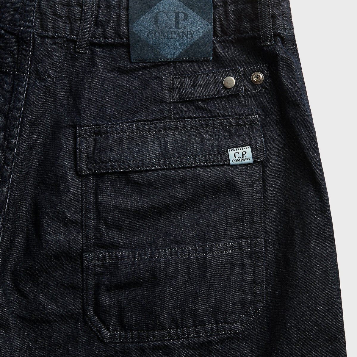 C.P. Company 3/1 Denim Short - Denim Blue