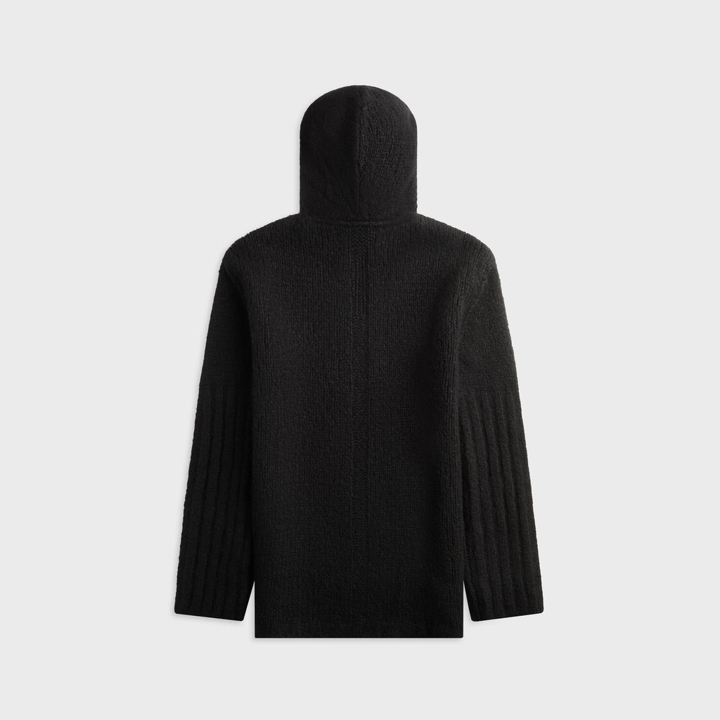 Rick Owens Hooded Cashmere and Silk Sweater - Black