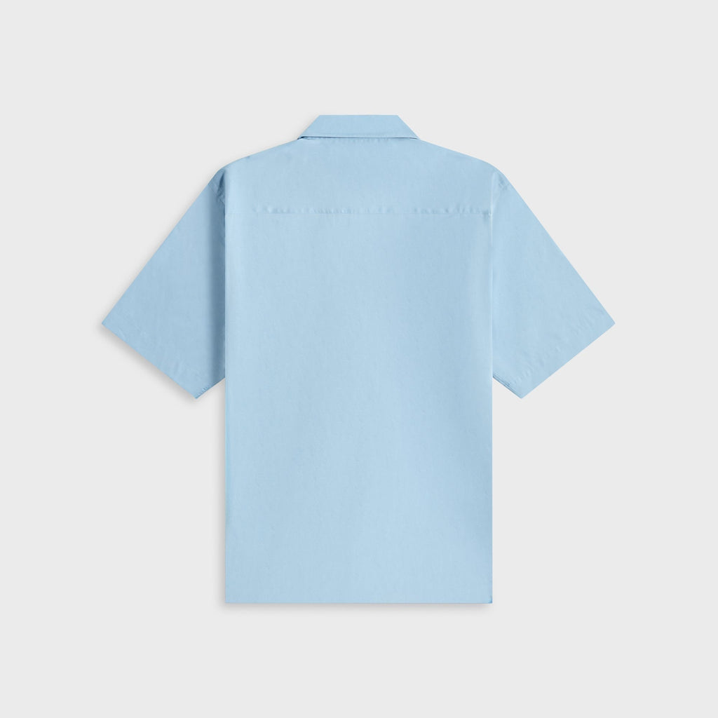 Auralee Washed Finx Typewriter Open Collar Shirt - Light Blue