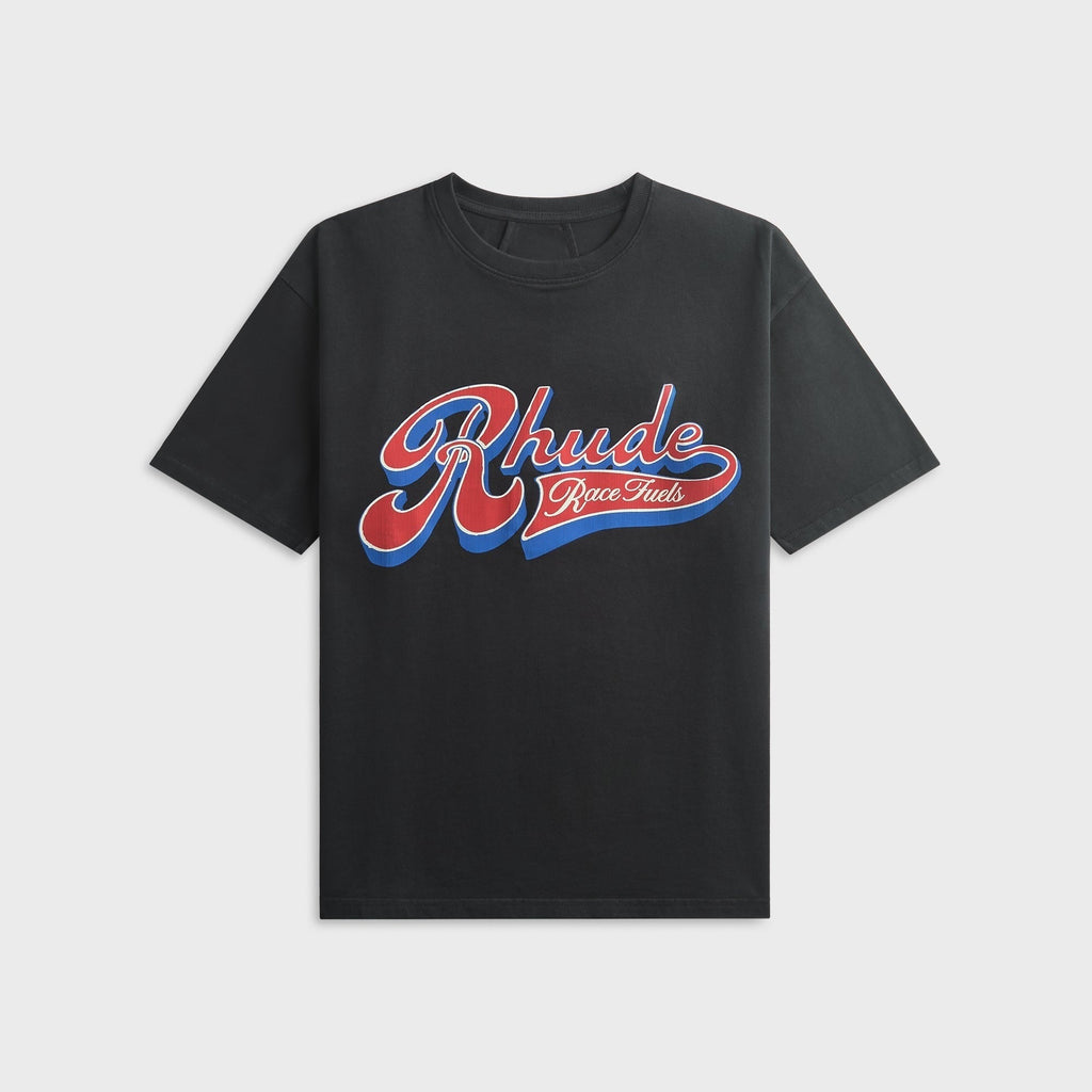 Rhude Pit Stop Tee - Vintage Black / Red / Blue