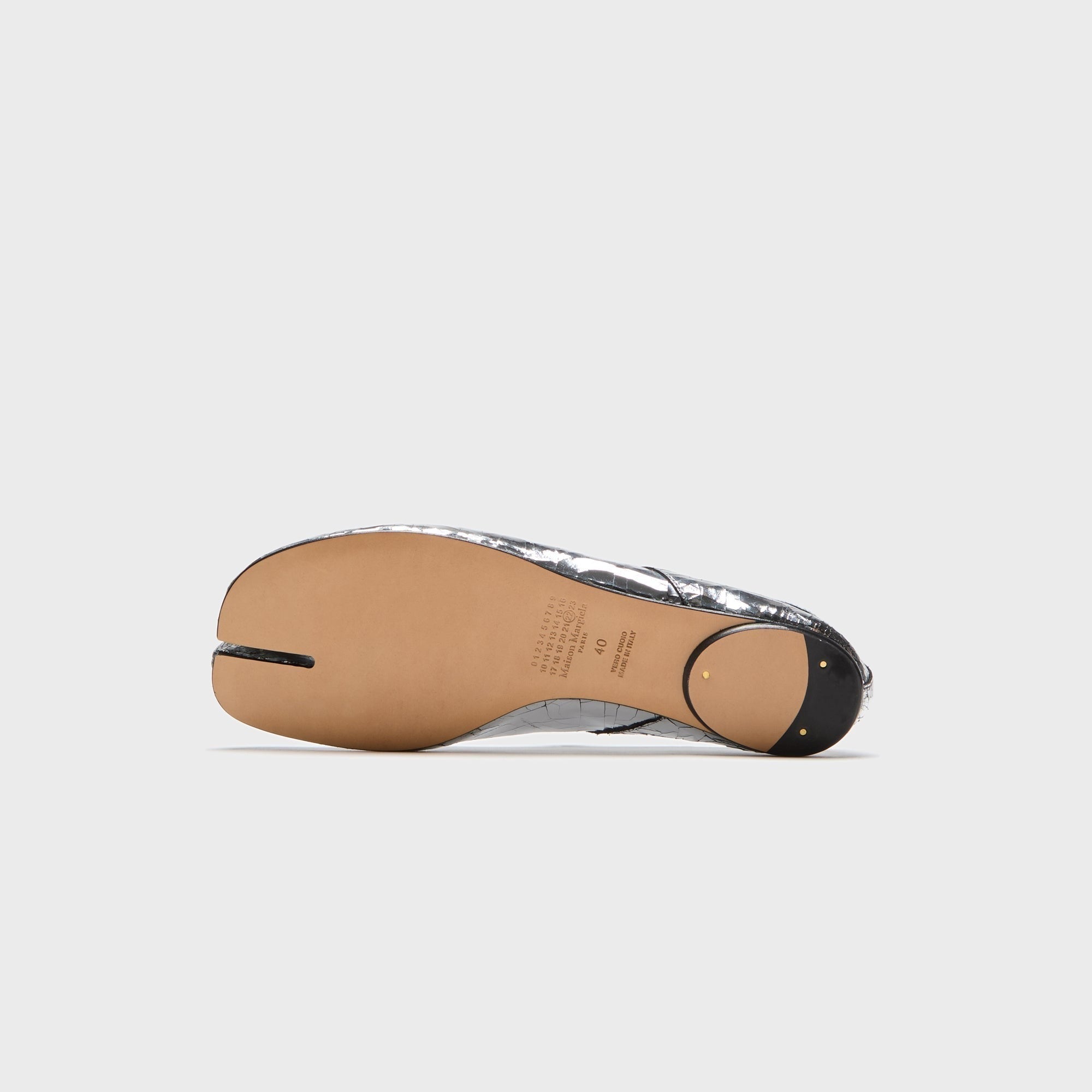 Maison Margiela Tabi Ballerina - Broken Mirror / Elastic Silver / Black