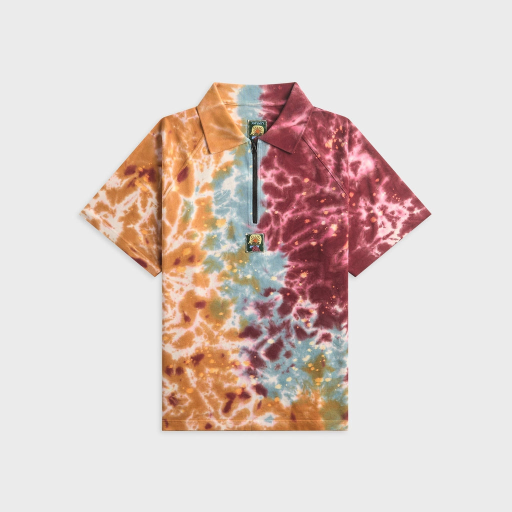 Brain Dead Dyed Short Sleeve Boxed Pique Polo - Terracotta