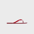 Black Suede Studio Crystal Sandal - Red Stripe / Red PVC
