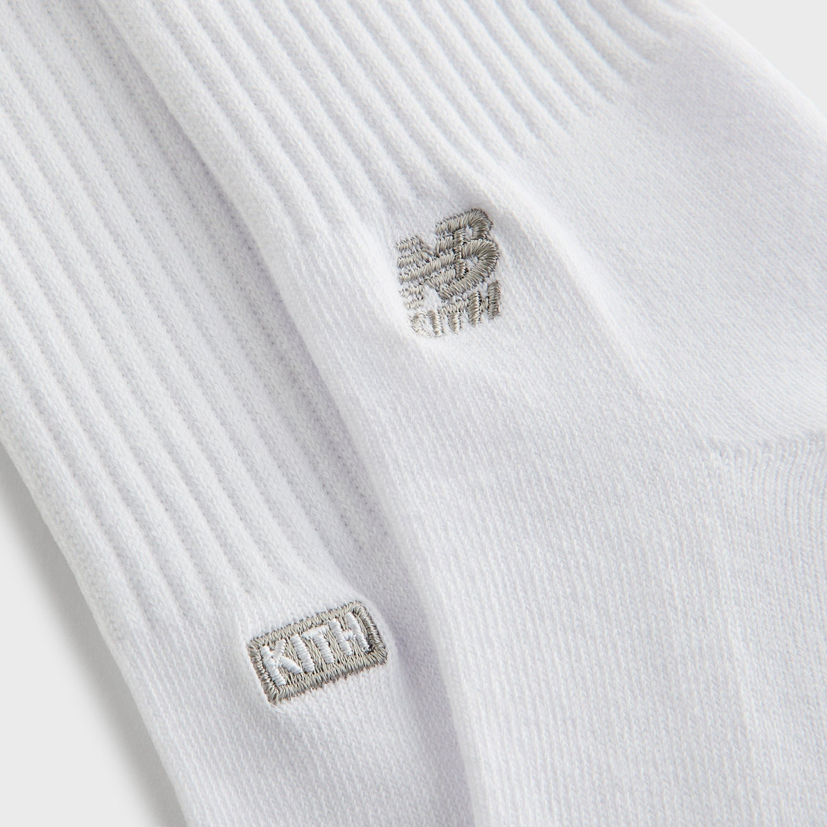 Kith & New Balance Contrast Cuff 3-Pack Crew Socks - White