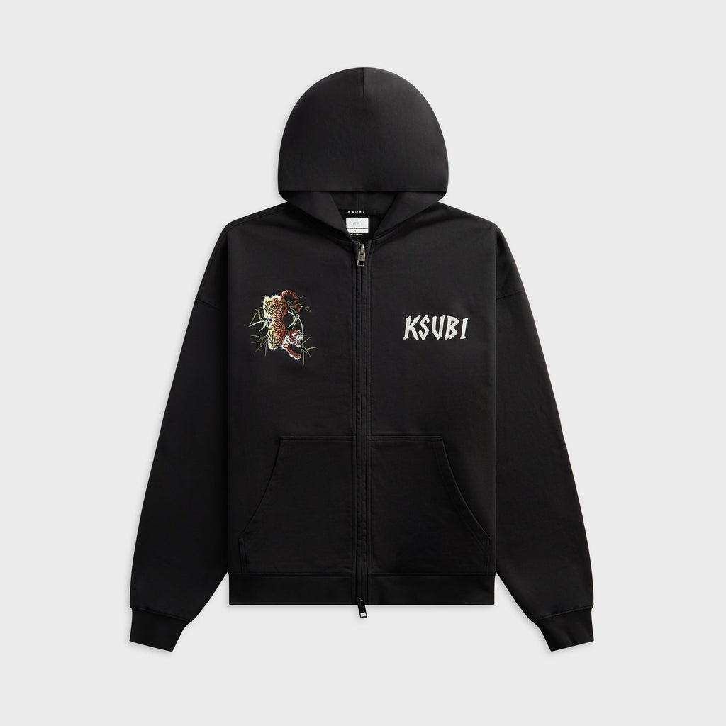 Ksubi Stay Up Ekcess Zip Hoodie - Faded Black