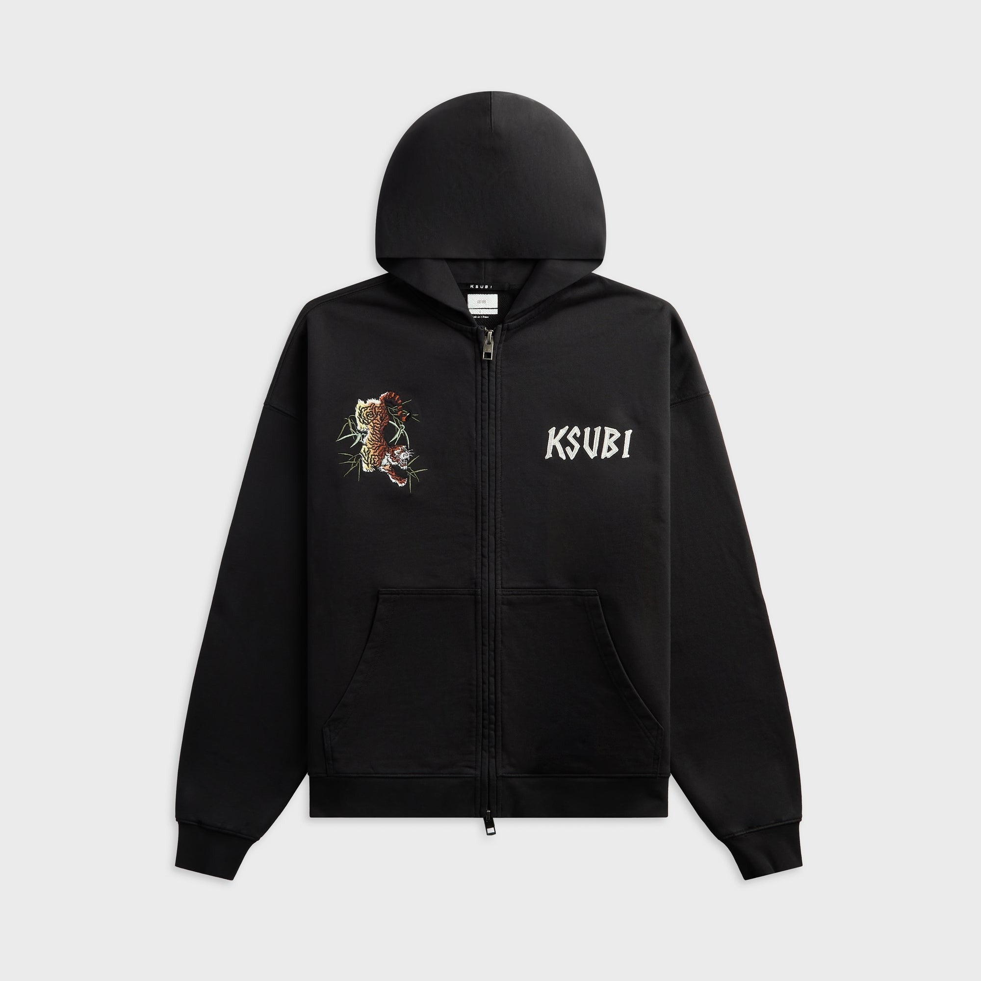 Ksubi Stay Up Ekcess Zip Hoodie - Faded Black