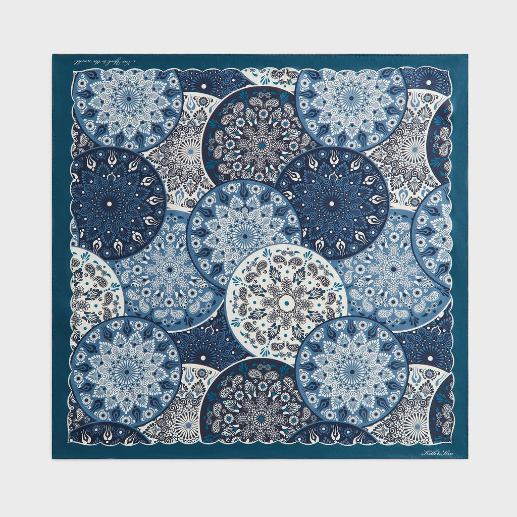 Kith Printed Mandala Silk Scarf - Novel