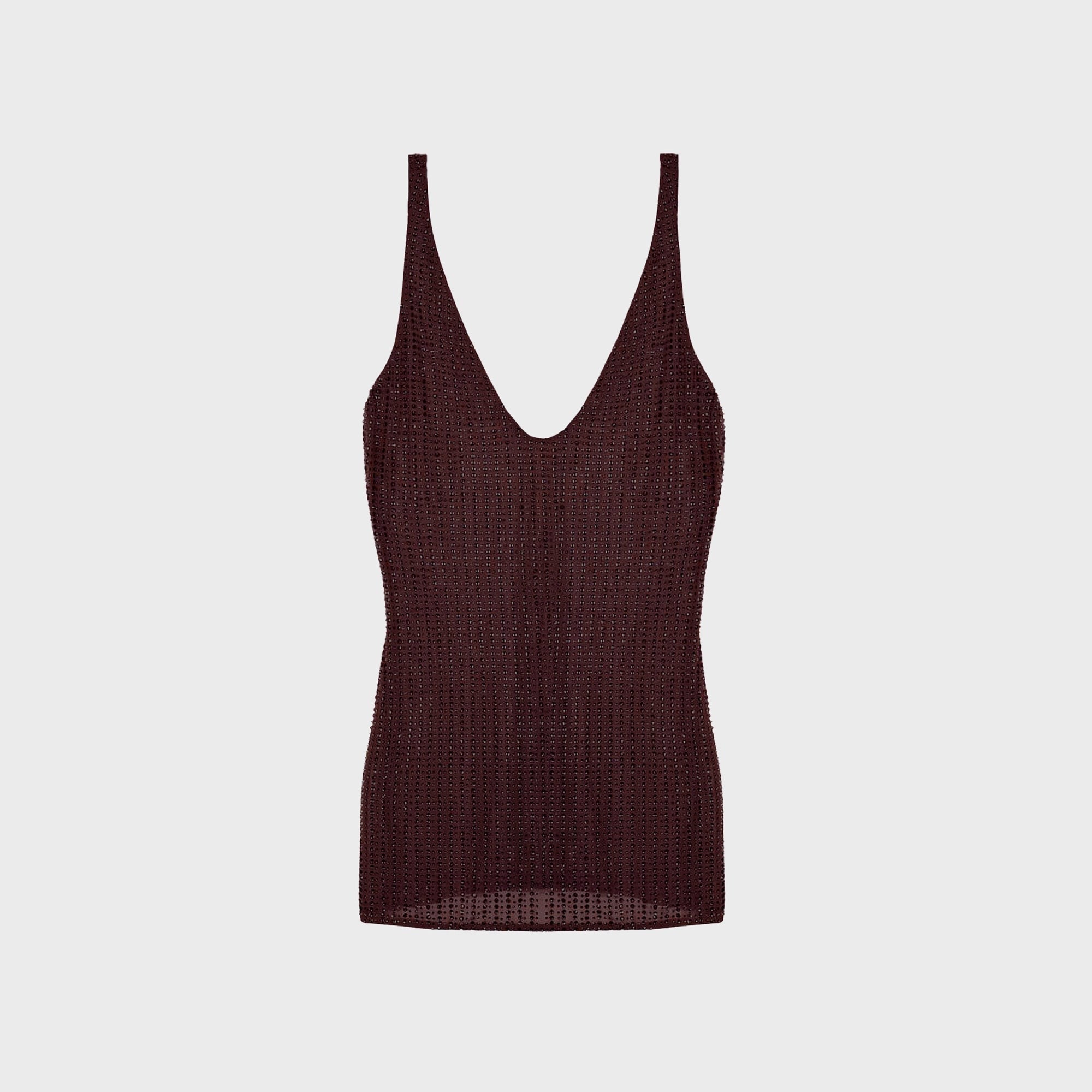 Venuja Crystal Mini Dress - Burgundy