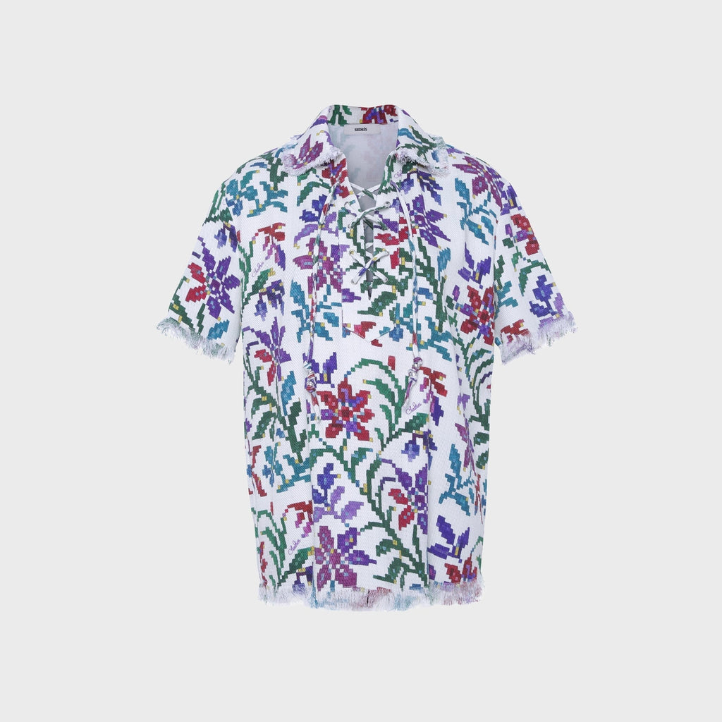 Siedres Carlos Lace-Up Polo Shirt - Multi