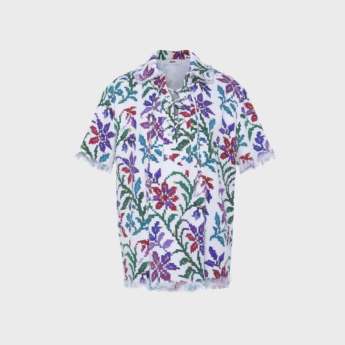 Siedres Carlos Lace-Up Polo Shirt - Multi