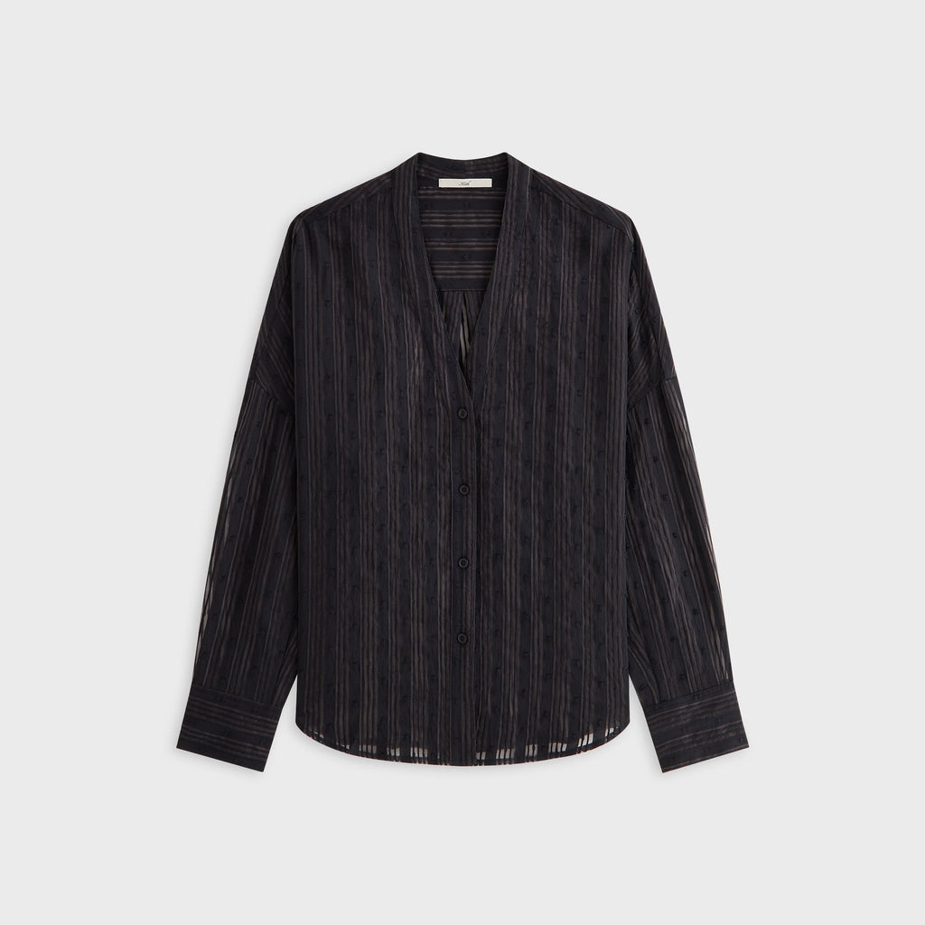 Kith Women Carmyn Sheer Cardigan Shirt - Black