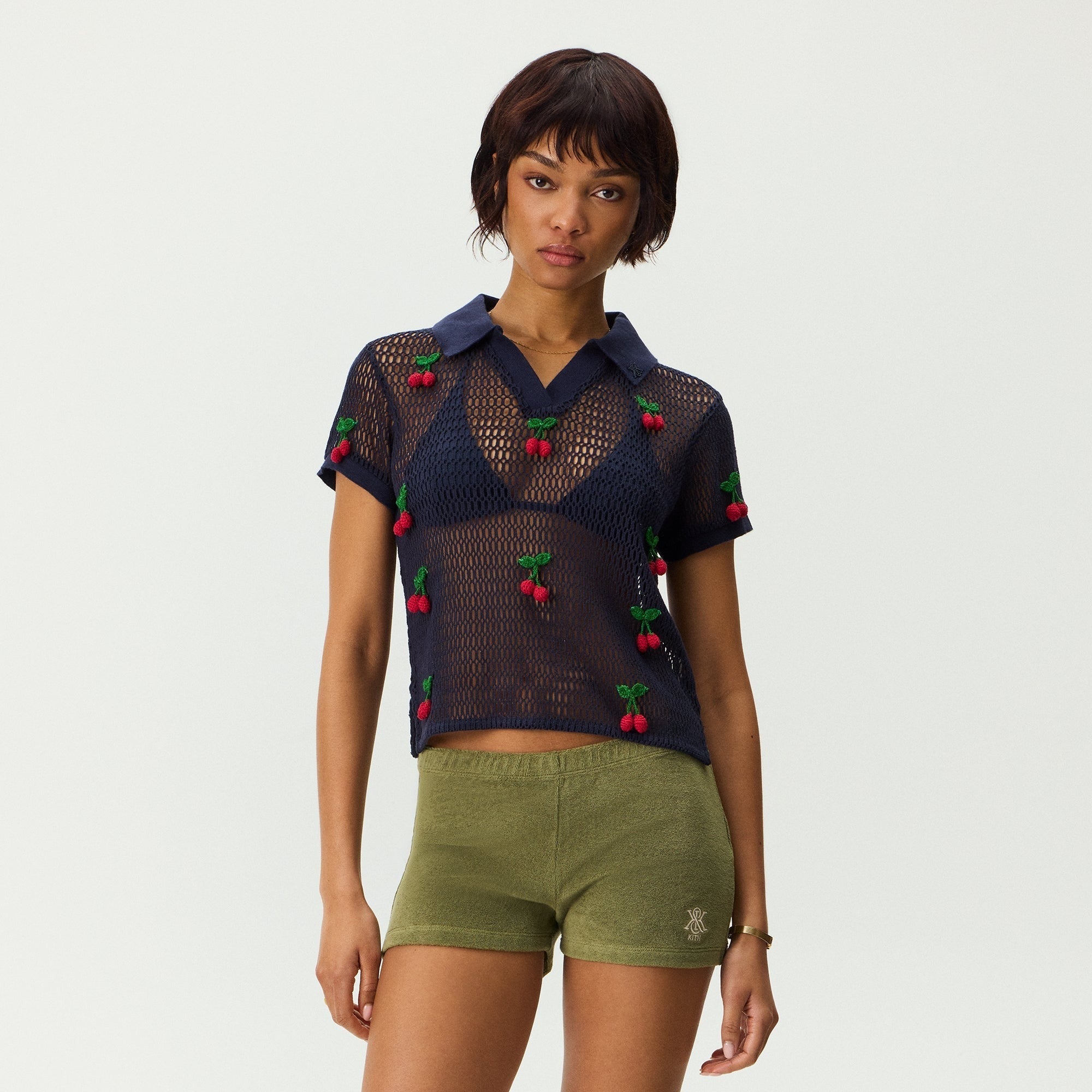 Kith Women Hedi Cherry Sweater Polo - Nocturnal