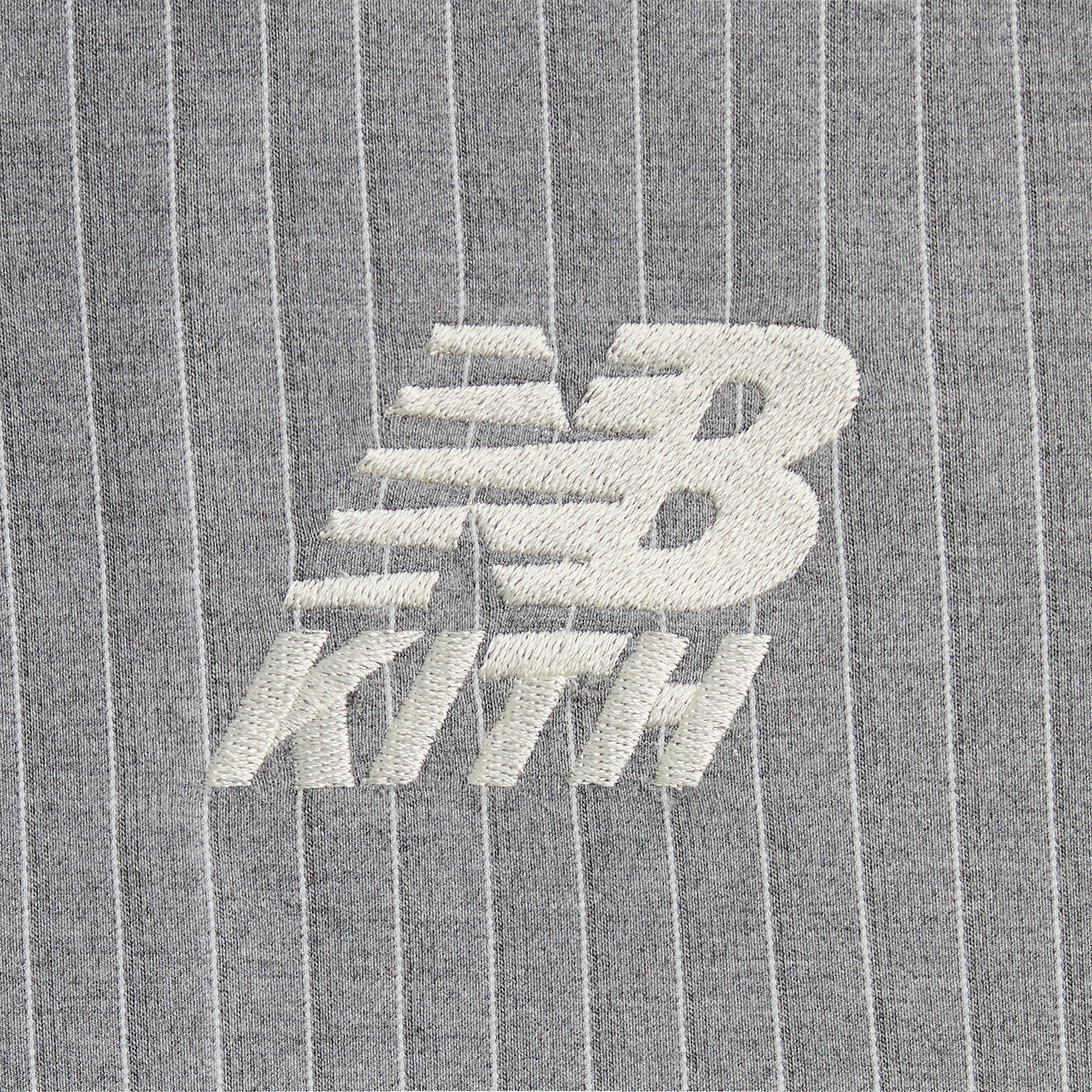 Kith & New Balance Pinstripe Braxton Zip Hoodie - Smoke