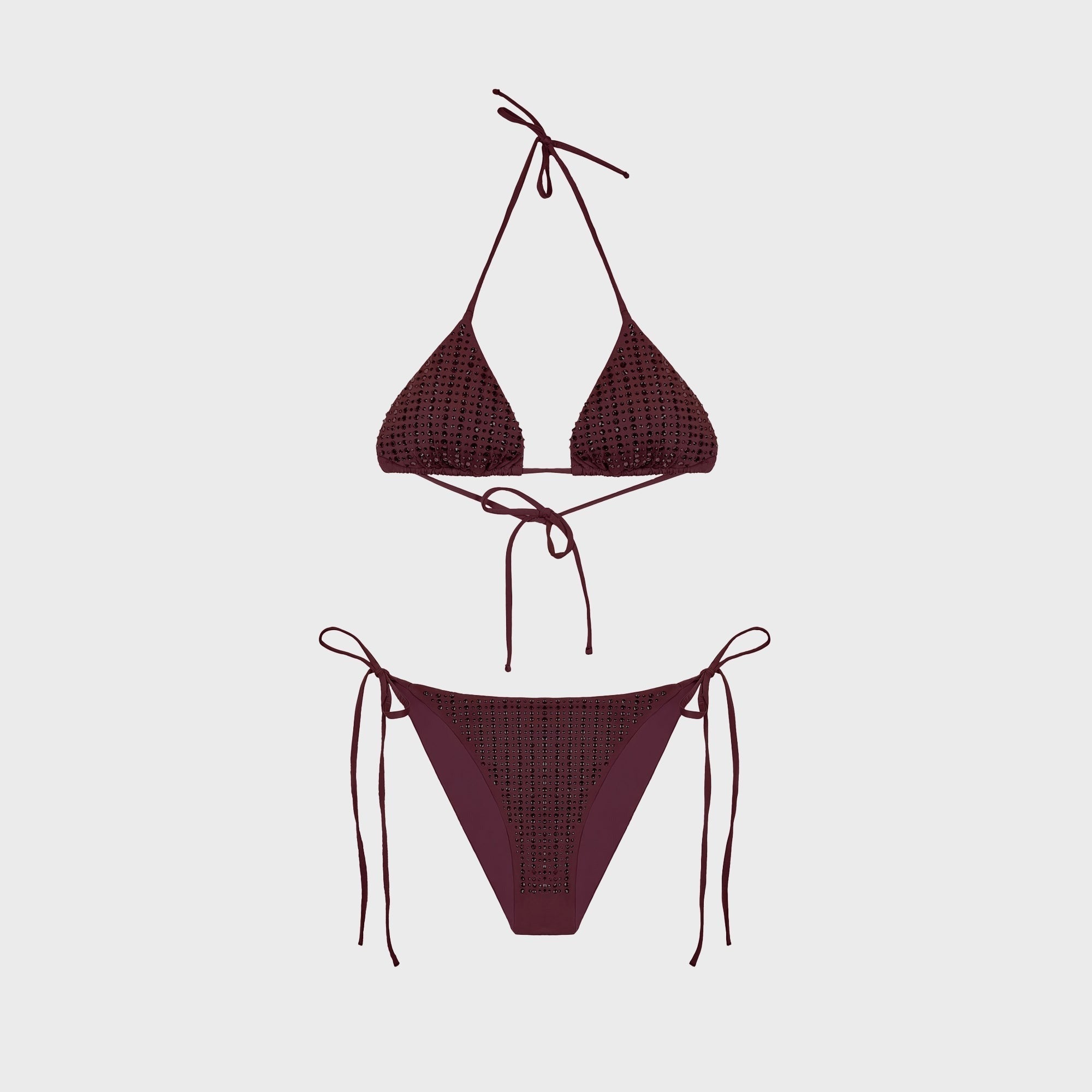 Venuja Triangle Bikini Set - Burgundy