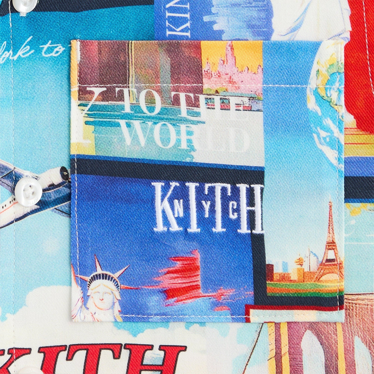 Kith Kids World Travel Printed Thompson Camp Shirt - Nocturnal