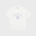 vowels Faded Collegiate Tee - White