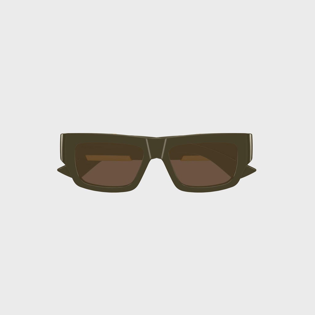 Bottega Veneta Dash Squared Sunglasses - Green / Brown