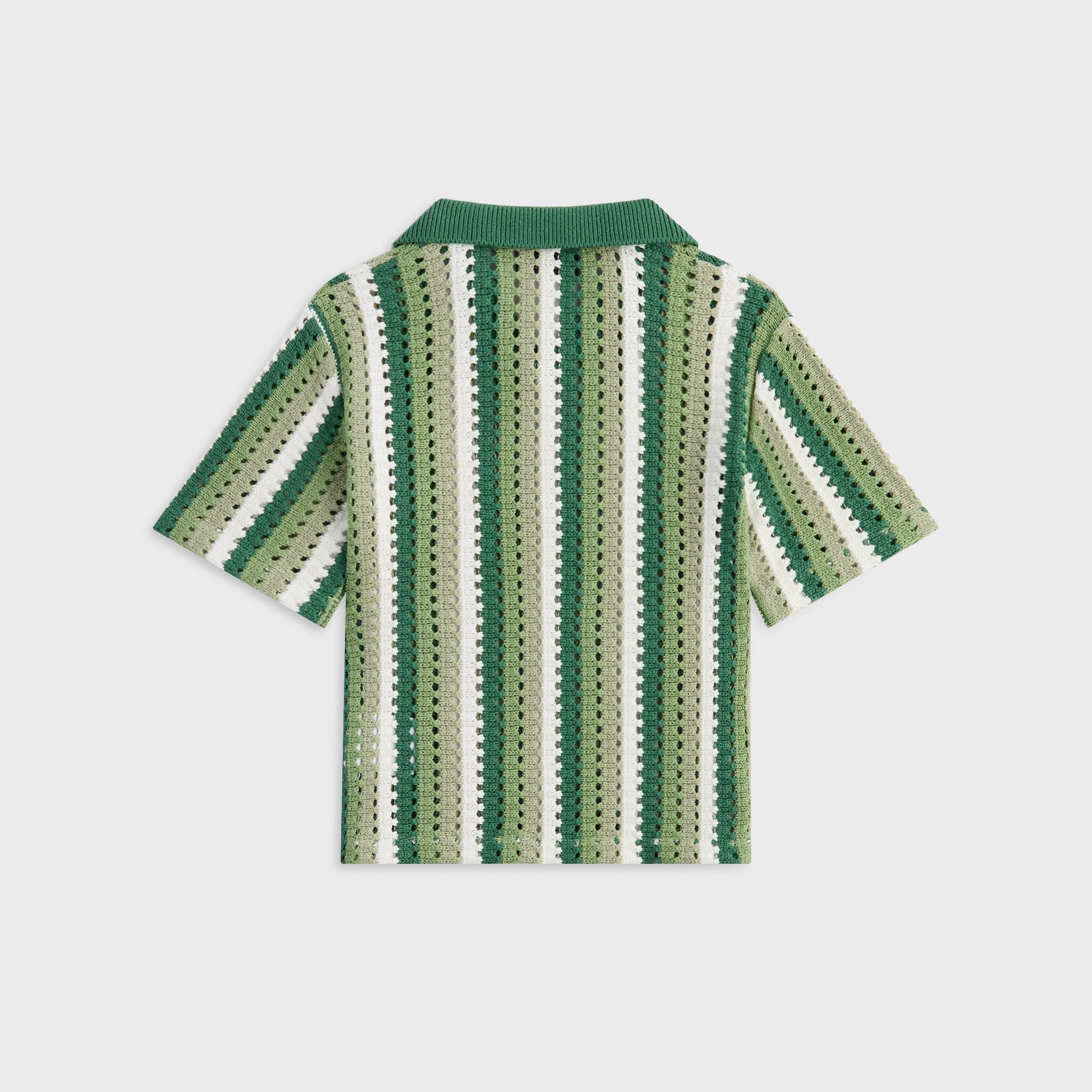 Kith Kids Open Knit Pullover Polo - Sage