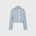 SIR Vester Cropped Shirt - Blue Stripe