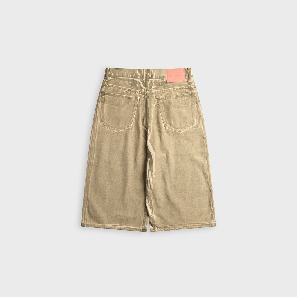Acne Studios Casual Flannel Check Short - Beige / Sage Green