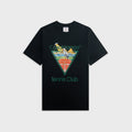 Casablanca Tennis Club Icon Pyramid Abduction Short Sleeve Tee - Black