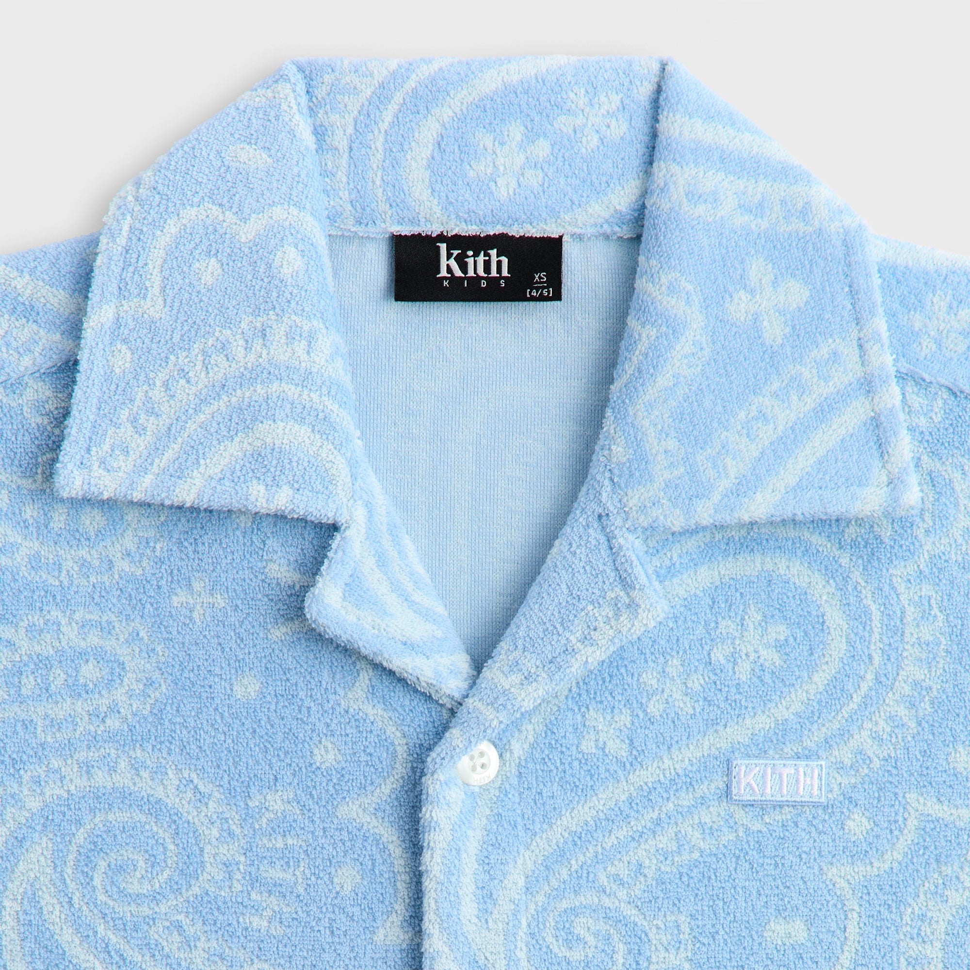 Kith Kids Paisley Jacquard Camp Shirt - Serene