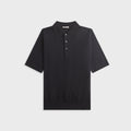 Auralee Giza High Gauge Knit Polo - Dark Navy