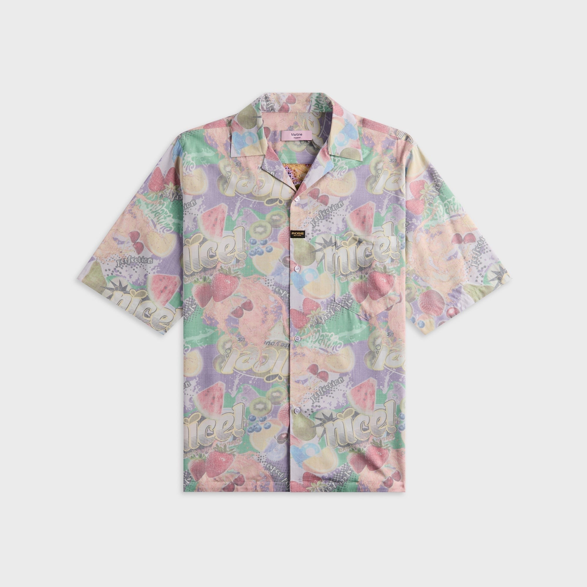 Martine Rose Boxy Short Sleeve Shirt - Multicolour Fruits